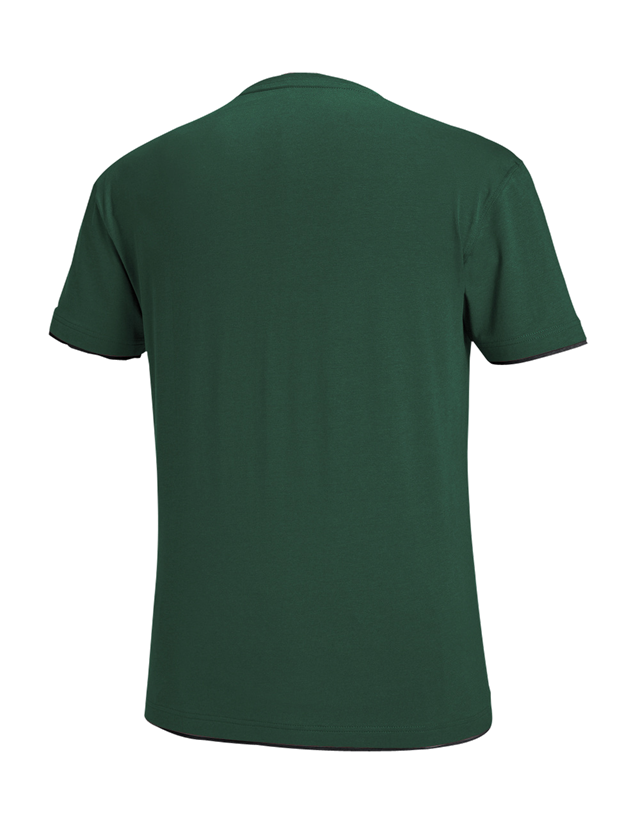 Tričká, pulóvre a košele: Tričko e.s. cotton stretch Layer + zelená/čierna 3