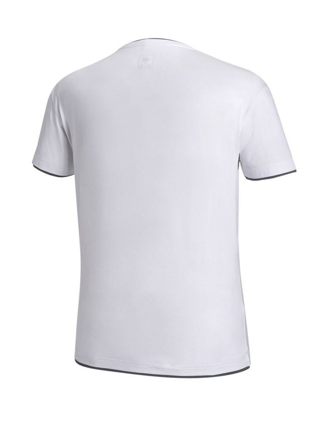 Tričká, pulóvre a košele: Tričko e.s. cotton stretch Layer + biela/sivá 2