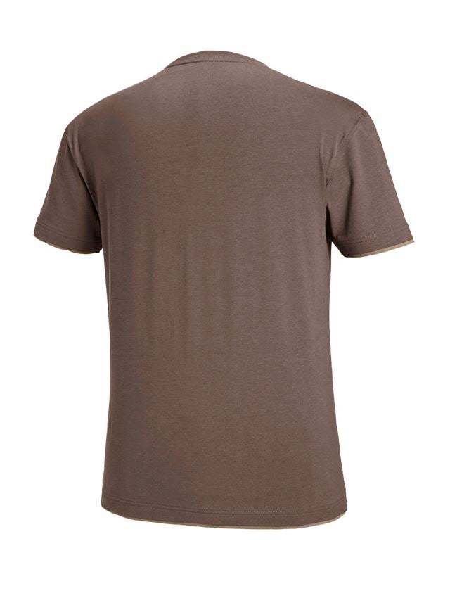 Tričká, pulóvre a košele: Tričko e.s. cotton stretch Layer + gaštanová/lieskový oriešok 3