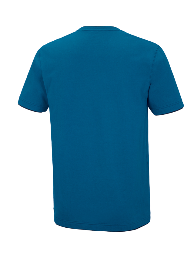 Tričká, pulóvre a košele: Tričko e.s. cotton stretch Layer + atolová/tmavomodrá 3