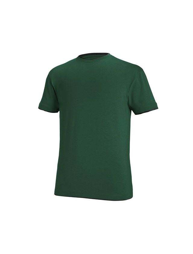 Tričká, pulóvre a košele: Tričko e.s. cotton stretch Layer + zelená/čierna 2