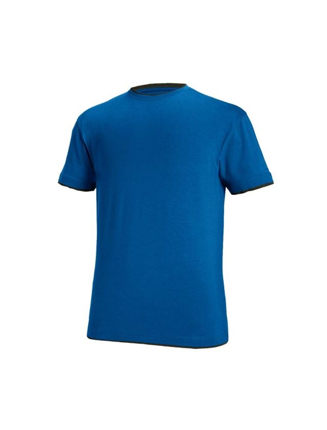 Tričká, pulóvre a košele: Tričko e.s. cotton stretch Layer + enciánová modrá/grafitová