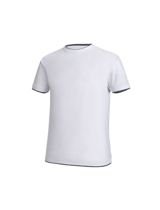 Tričká, pulóvre a košele: Tričko e.s. cotton stretch Layer + biela/sivá 1