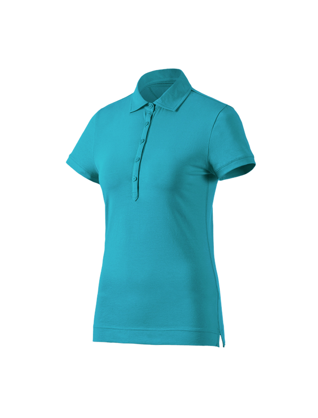 Tričká, pulóvre a košele: Polo tričko e.s. cotton stretch, dámske + oceán
