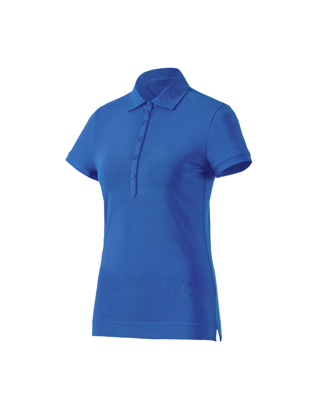 Tričká, pulóvre a košele: Polo tričko e.s. cotton stretch, dámske + enciánová modrá