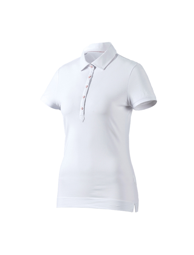 Tričká, pulóvre a košele: Polo tričko e.s. cotton stretch, dámske + biela