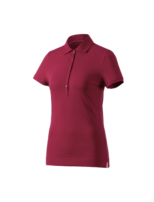 Tričká, pulóvre a košele: Polo tričko e.s. cotton stretch, dámske + bordová