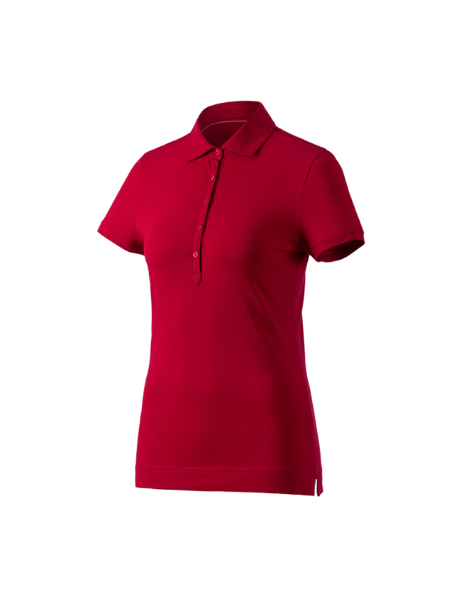 Témy: Polo tričko e.s. cotton stretch, dámske + ohnivá červená