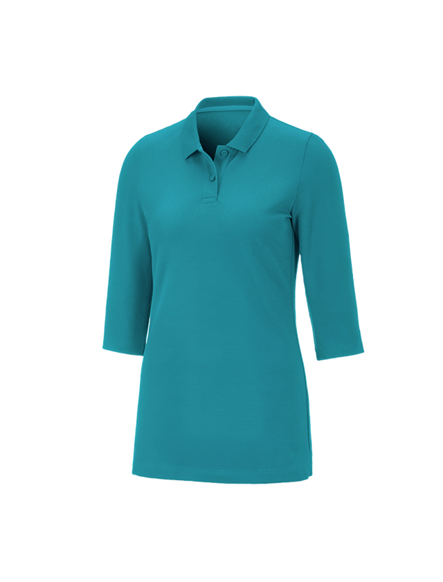 Tričká, pulóvre a košele: Piqué polo tričko e.s. 3/4 rukáv cotton stretch, d + oceán