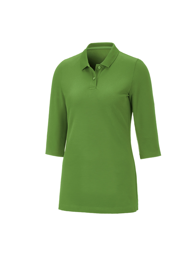 Tričká, pulóvre a košele: Piqué polo tričko e.s. 3/4 rukáv cotton stretch, d + morská zelená