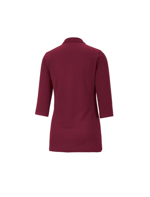 Tričká, pulóvre a košele: Piqué polo tričko e.s. 3/4 rukáv cotton stretch, d + bordová 1
