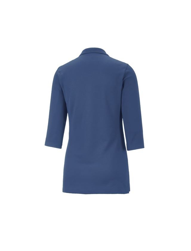 Tričká, pulóvre a košele: Piqué polo tričko e.s. 3/4 rukáv cotton stretch, d + kobaltová 1
