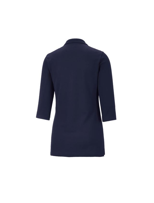 Tričká, pulóvre a košele: Piqué polo tričko e.s. 3/4 rukáv cotton stretch, d + tmavomodrá 1
