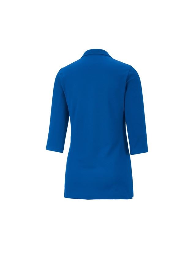 Tričká, pulóvre a košele: Piqué polo tričko e.s. 3/4 rukáv cotton stretch, d + enciánová modrá 1