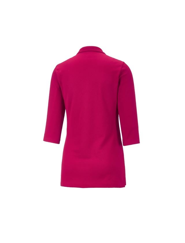 Tričká, pulóvre a košele: Piqué polo tričko e.s. 3/4 rukáv cotton stretch, d + bobuľová 1