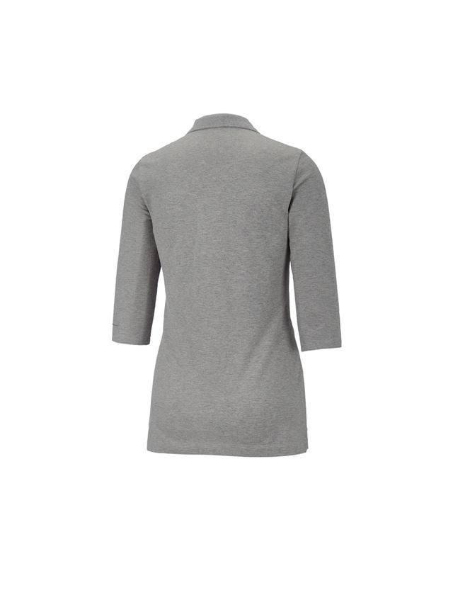 Tričká, pulóvre a košele: Piqué polo tričko e.s. 3/4 rukáv cotton stretch, d + sivá melírovaná 1