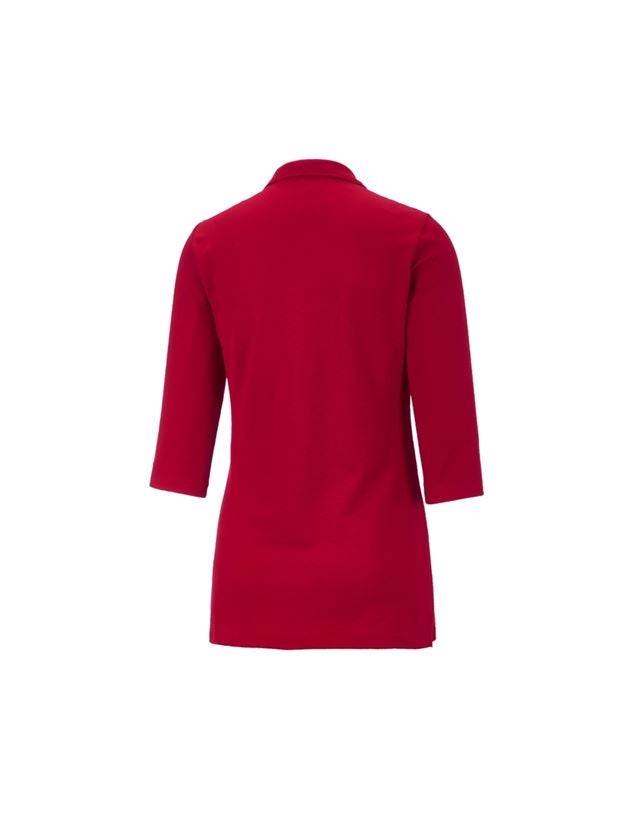 Tričká, pulóvre a košele: Piqué polo tričko e.s. 3/4 rukáv cotton stretch, d + ohnivá červená 1
