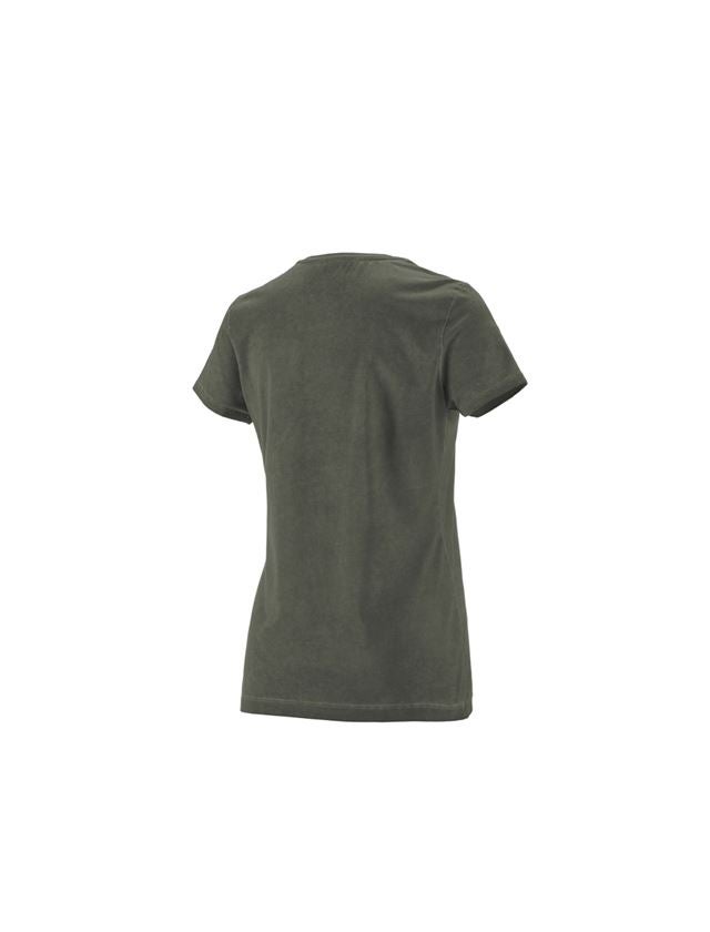 Tričká, pulóvre a košele: Tričko e.s. vintage cotton stretch, dámske + maskáčová zelená vintage 4