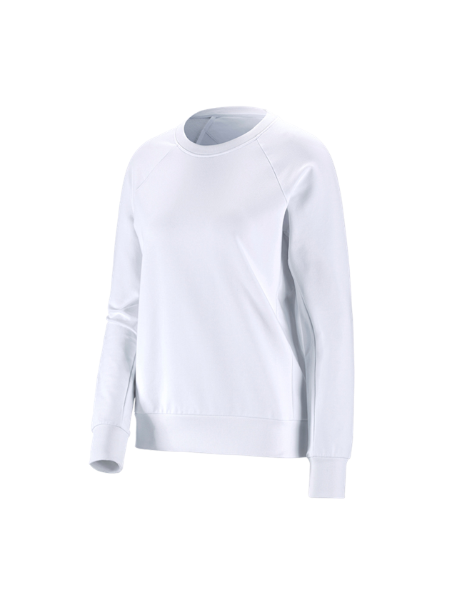 Tričká, pulóvre a košele: Mikina e.s. cotton stretch, dámska + biela