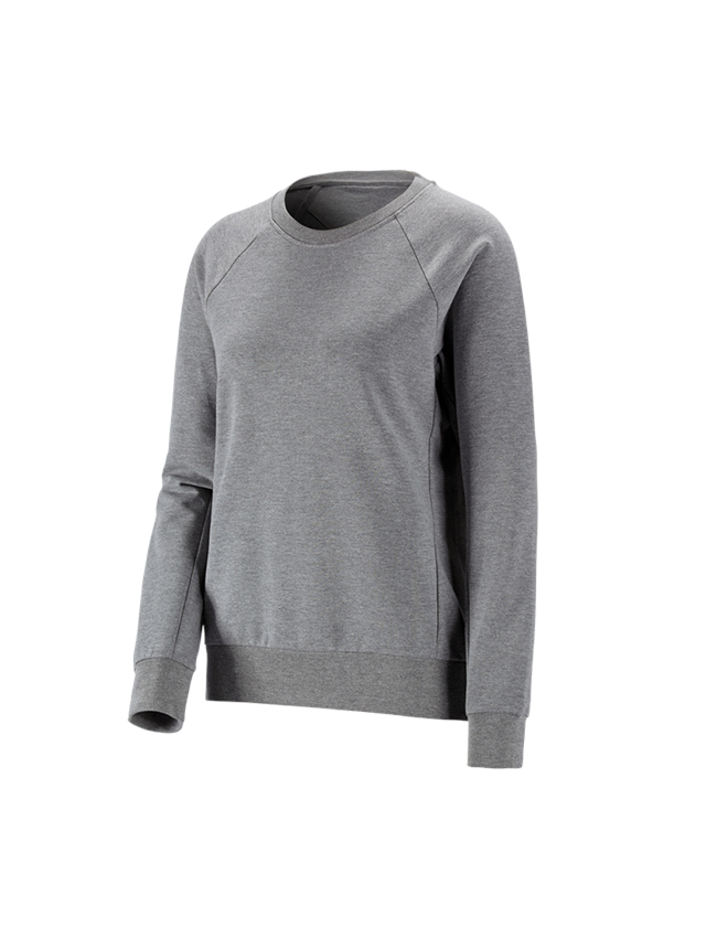 Tričká, pulóvre a košele: Mikina e.s. cotton stretch, dámska + sivá melírovaná