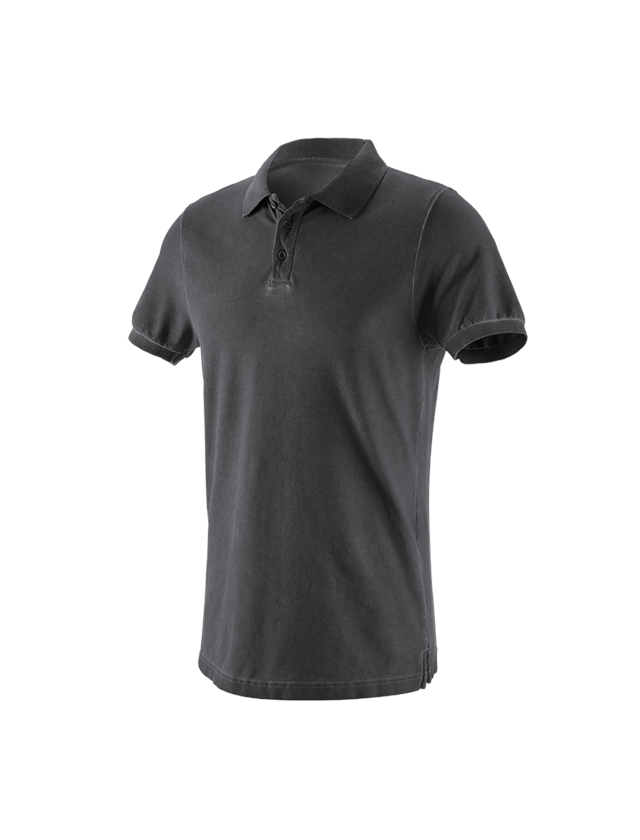Tričká, pulóvre a košele: Polo tričko e.s. vintage cotton stretch + oxidová čierna vintage 2