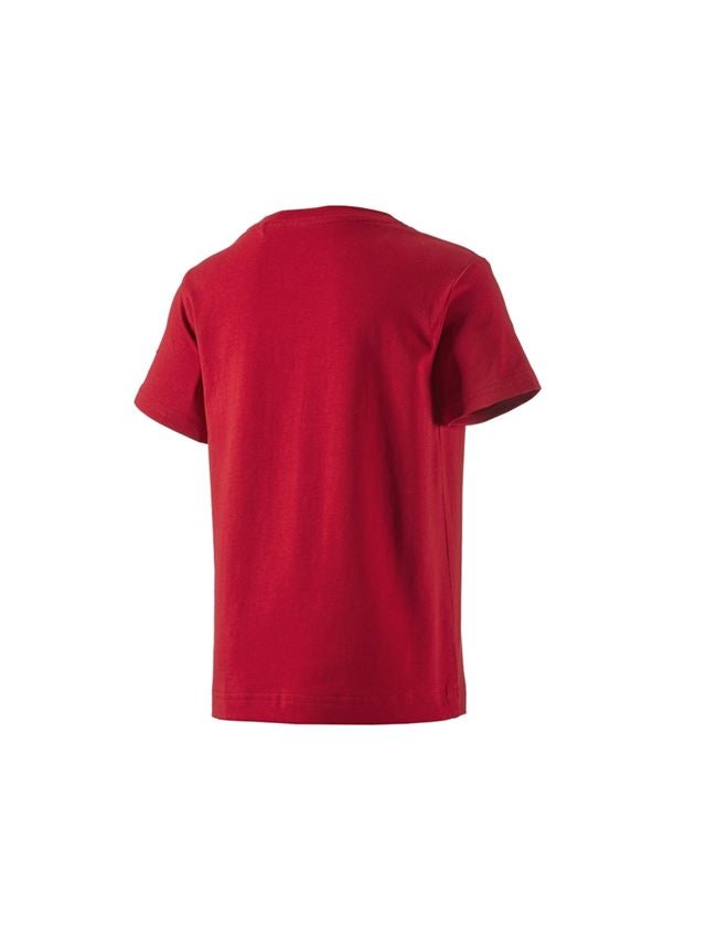 Tričká, pulóvre a košele: Tričko e.s. cotton stretch, detské + ohnivá červená 1