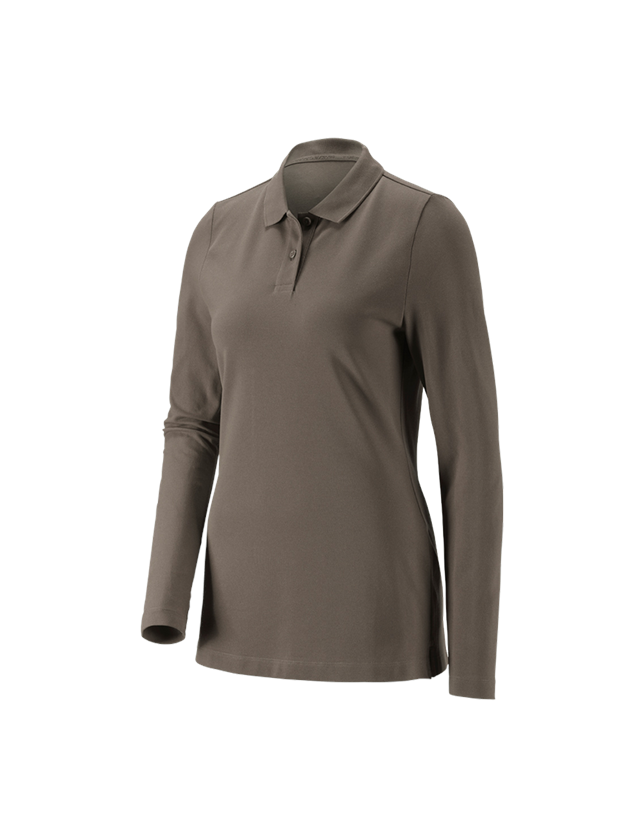 Tričká, pulóvre a košele: Tričko dlhým ruká. e.s. Piqué-Polo cotton stretch + kamenná