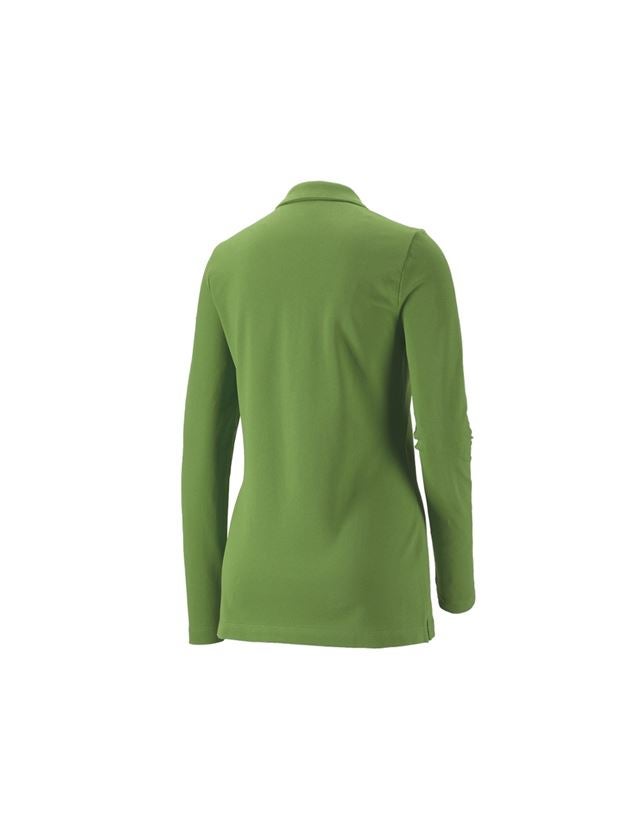 Tričká, pulóvre a košele: Tričko dlhým ruká. e.s. Piqué-Polo cotton stretch + morská zelená 1