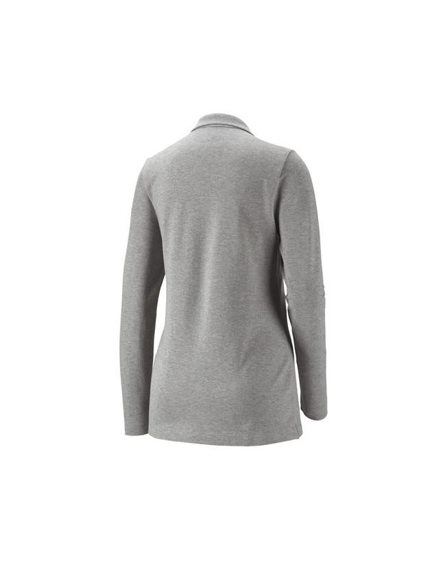 Tričká, pulóvre a košele: Tričko dlhým ruká. e.s. Piqué-Polo cotton stretch + sivá melírovaná 1