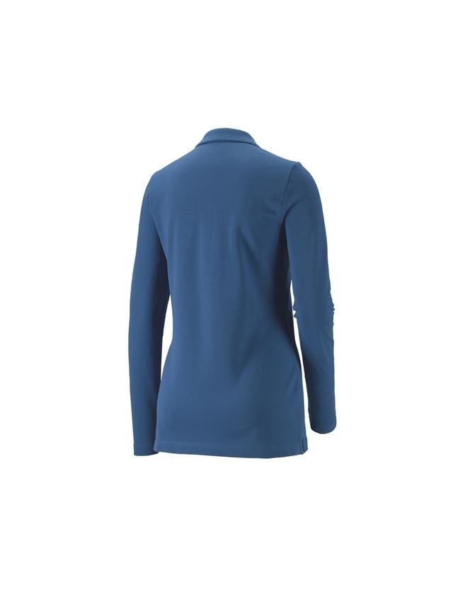 Tričká, pulóvre a košele: Tričko dlhým ruká. e.s. Piqué-Polo cotton stretch + kobaltová 1