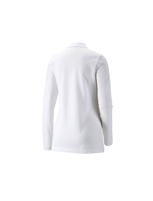 Témy: Tričko dlhým ruká. e.s. Piqué-Polo cotton stretch + biela 1
