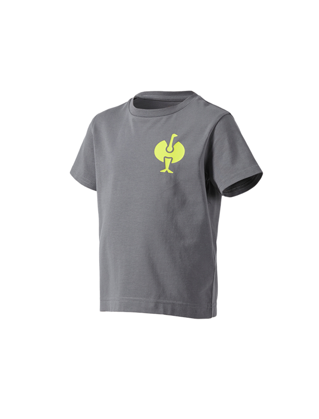 Tričká, pulóvre a košele: Tričko e.s.trail, detské + čadičovo sivá/acidová žltá