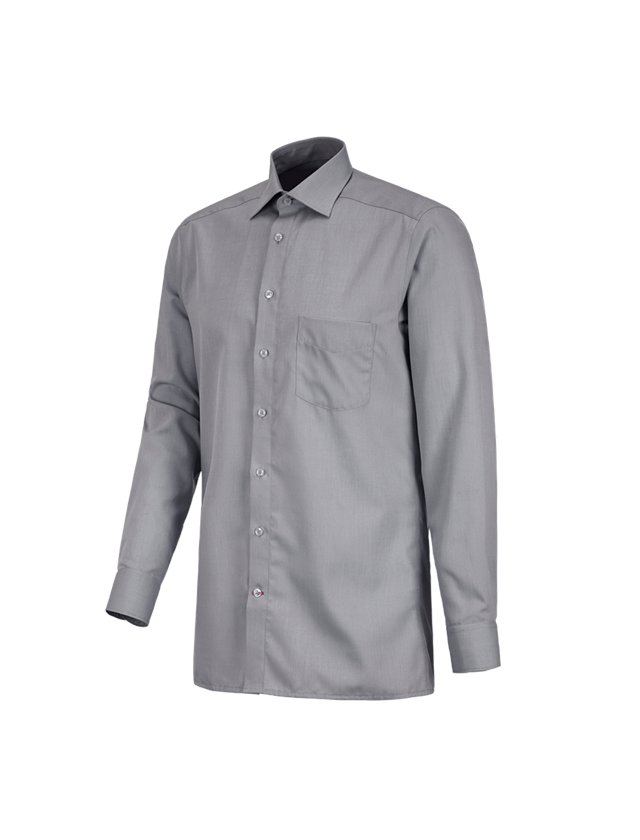 Tričká, pulóvre a košele: Obchodná košeľa e.s.comfort, dlhý rukáv + sivá melanž
