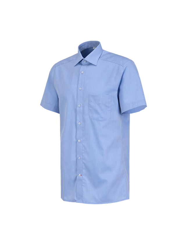 Témy: Obchodná košeľa e.s.comfort, krátky rukáv + svetlomodrá melanž