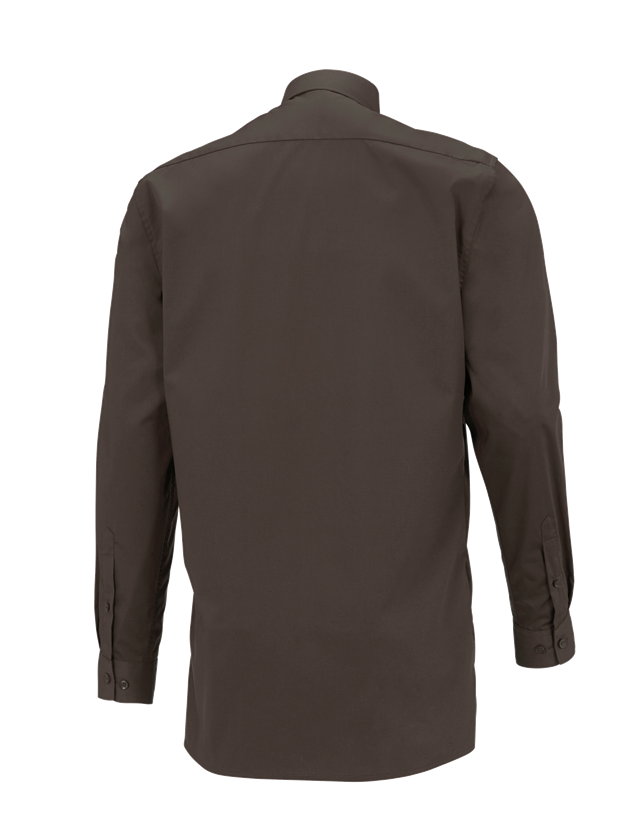 Tričká, pulóvre a košele: Servisná košeľa e.s. s dlhým rukávom + gaštanová 1
