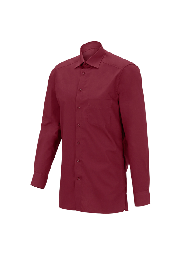 Tričká, pulóvre a košele: Servisná košeľa e.s. s dlhým rukávom + rubínová