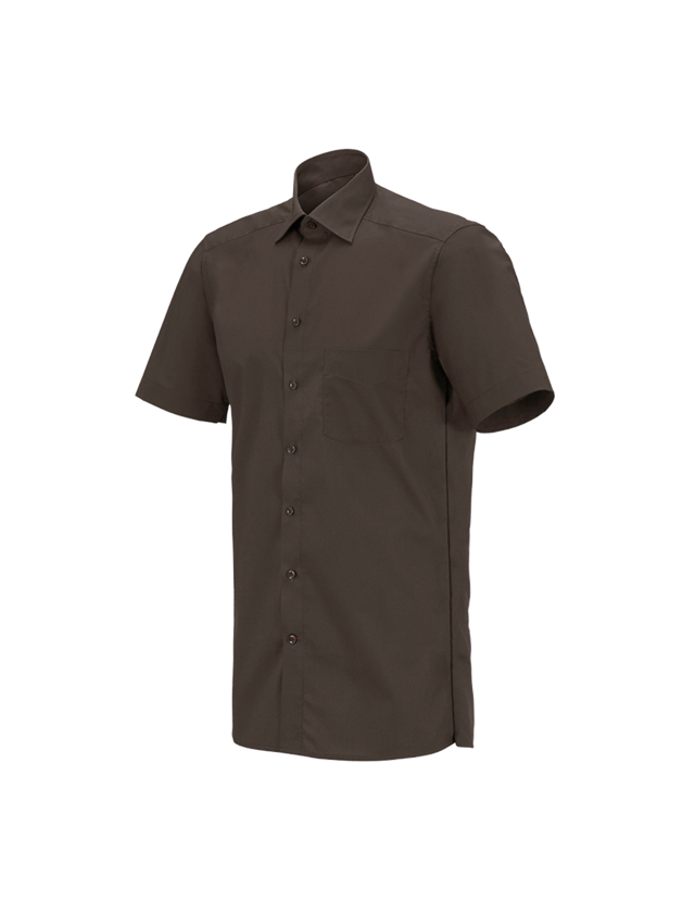 Tričká, pulóvre a košele: Servisná košeľa e.s., krátky rukáv + gaštanová