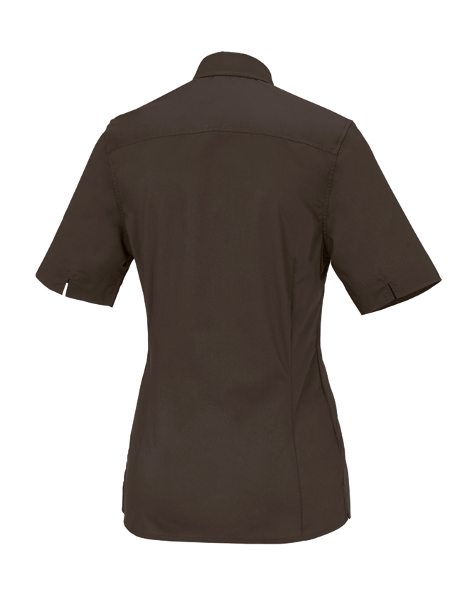 Tričká, pulóvre a košele: Obchodná blúza e.s.comfort, krátky rukáv + gaštanová 3