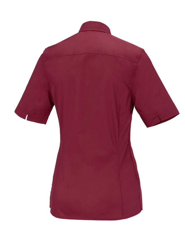 Tričká, pulóvre a košele: Obchodná blúza e.s.comfort, krátky rukáv + rubínová 1