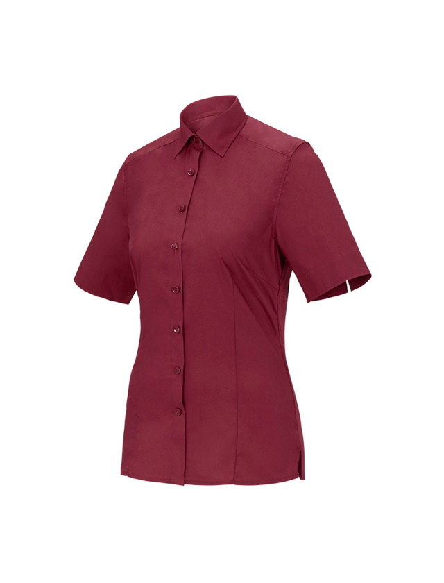 Tričká, pulóvre a košele: Obchodná blúza e.s.comfort, krátky rukáv + rubínová