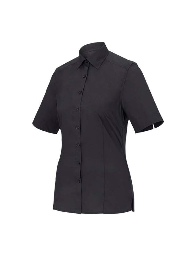 Tričká, pulóvre a košele: Obchodná blúza e.s.comfort, krátky rukáv + čierna