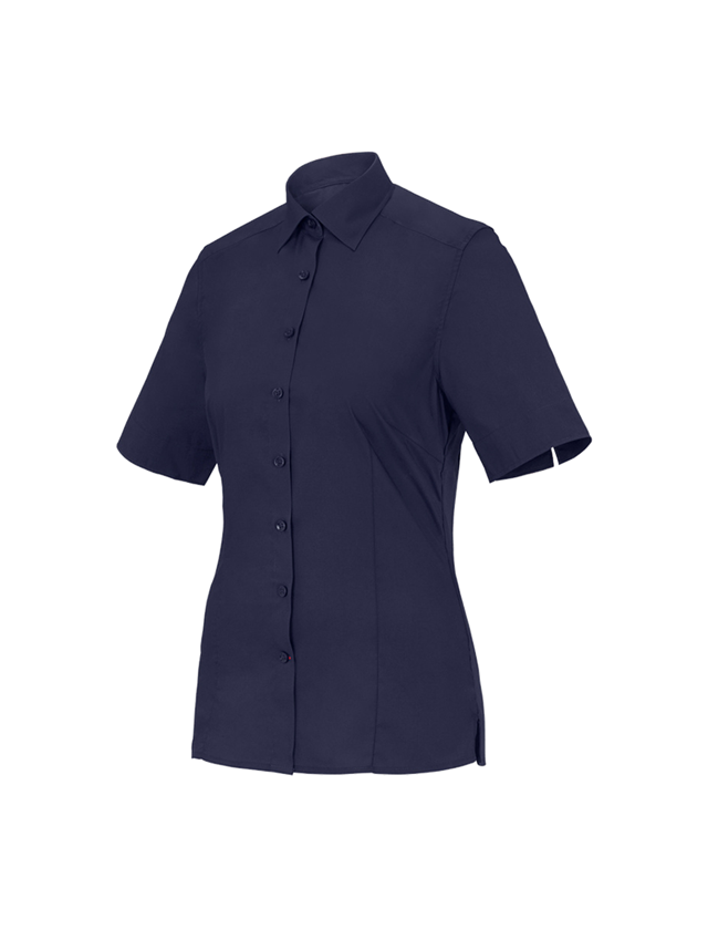 Tričká, pulóvre a košele: Obchodná blúza e.s.comfort, krátky rukáv + tmavomodrá