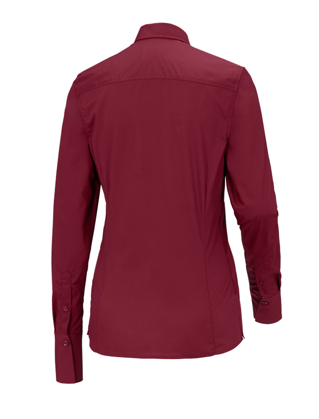 Tričká, pulóvre a košele: Obchodná blúza e.s.comfort, dlhý rukáv + rubínová 1