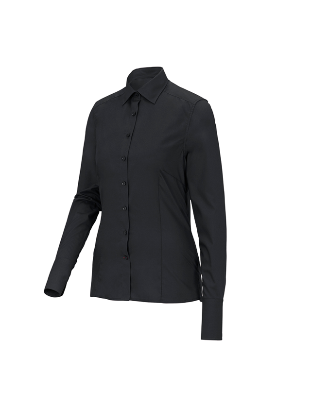 Tričká, pulóvre a košele: Obchodná blúza e.s.comfort, dlhý rukáv + čierna