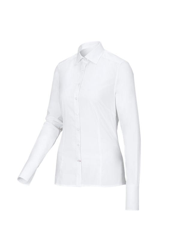 Tričká, pulóvre a košele: Obchodná blúza e.s.comfort, dlhý rukáv + biela