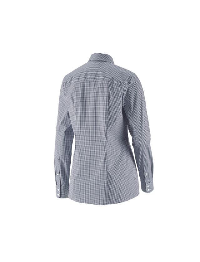 Tričká, pulóvre a košele: Obchodná blúza e.s. cotton stretch,dámsky reg. fit + tmavomodrá károvaná 1
