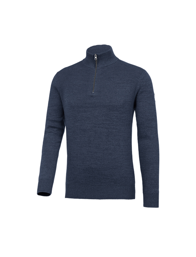 Tričká, pulóvre a košele: Úpletový sveter e.s. + nočná modrá melanž 2