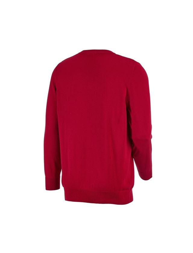 Tričká, pulóvre a košele: Úpletový sveter e.s. s okrúhlym výstrihom + červená 1