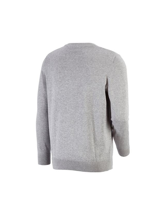 Témy: Úpletový sveter e.s. s okrúhlym výstrihom + sivá melanž 2