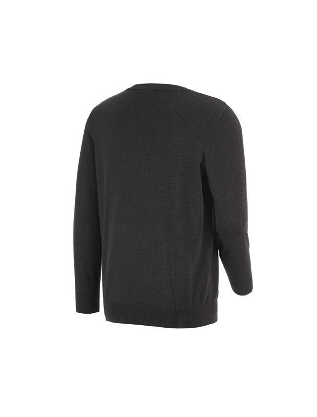 Tričká, pulóvre a košele: Úpletový sveter e.s. s okrúhlym výstrihom + grafitová melanž 1